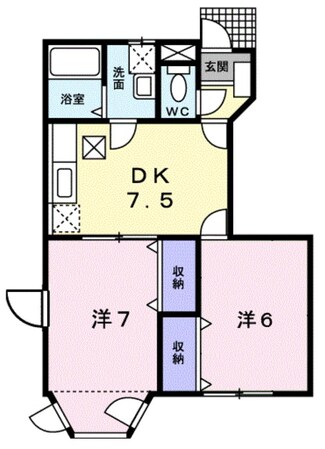 ベルディール歴木の物件間取画像